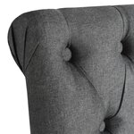 vidaXL Chaises à manger lot de 4 gris foncé tissu