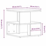 Table d'appoint vidaXL en chêne 40x40x40 cm en bois d'ingénierie