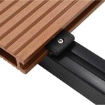 vidaXL Planche de terrasse 60 Pièces Marron WPC