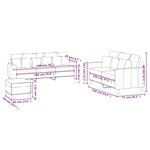 vidaXL Ensemble de canapés 3 Pièces avec coussins Jaune Velours