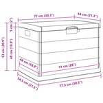 vidaXL Boîte de jardin - Anthracite  77 5 x 54 5 x 53 cm  Plastique  170 L