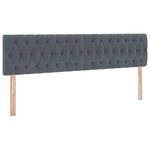 vidaXL Lit de Rangement avec matelas Gris foncé 100 x 200 cm