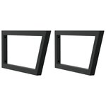 vidaXL Supports d'étagères pour lavabo 2 Pièces noir trapèze acier