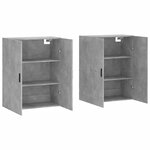 vidaXL Armoires murales 2 Pièces gris béton 69 5x34x90 cm