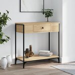 vidaXL Table console chêne sonoma 75x34 5x75 cm bois d'ingénierie