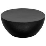 vidaXL Table basse Aluminium martelé 70x30 cm Noir