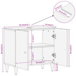 vidaXL Armoire lavabo de salle de bain bois massif de manguier