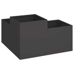 vidaXL Cache-pot de jardin Noir 80 x 80 x 48 cm Acier