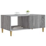 vidaXL Table basse Sonoma gris 90 x 50 x 40 cm Bois d'ingénierie