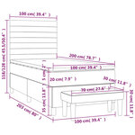 vidaXL Sommier à lattes de lit avec matelas Marron foncé 100x200 cm