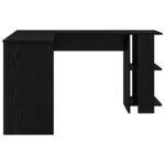 vidaXL Bureau d'Angle avec Rangement Chêne noir 140 x 113.5 x 75 cm