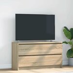 vidaXL Meuble TV chêne sonoma 100x35x54 cm bois d'ingénierie