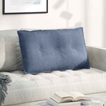 vidaXL Coussin de Dos Bleu 80 x 50 cm Tissu en velours côtelé