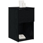vidaXL Armoire de lit Chêne noir 29 x 31 5 x 49 cm Bois d'ingénierie