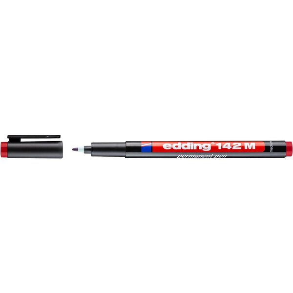 Feutre Permanent 142M Rouge Pointe Moyenne 1 mm EDDING