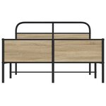 vidaXL Cadre de lit sans matelas 140x190 cm chêne sonoma
