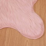 vidaXL Tapis en Peau de Mouton Synthétique Rose 60 x 90 cm Polyester