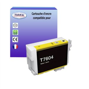Cartouche Compatible pour Epson SureColor SC-P600 remplace Epson T7604 Jaune - T3AZUR