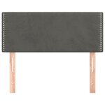vidaXL Tête de lit Gris foncé 90x5x78/88 cm Velours