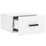 vidaXL Tables de chevet murales 2 Pièces blanc 35x35x20 cm