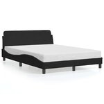 vidaXL Cadre de lit Dover noir 140x190 cm velours