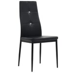 vidaXL Chaises à manger lot de 4 noir similicuir