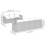 vidaXL Salon de jardin avec coussins 8 Pièces beige résine tressée