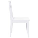 vidaXL Chaises à manger 2 Pièces blanc bois massif caoutchouc