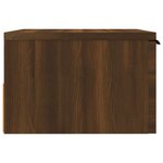 vidaXL Table de chevet murale Chêne marron 34x30x20 cm
