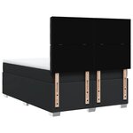 vidaXL Sommier à lattes de lit avec matelas Noir 140x190 cm Similicuir