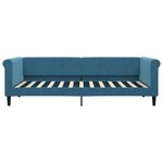 vidaXL Lit de jour avec matelas bleu 90x200 cm velours
