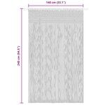 vidaXL Rideau en macramé Anthracite 140x240 cm Coton