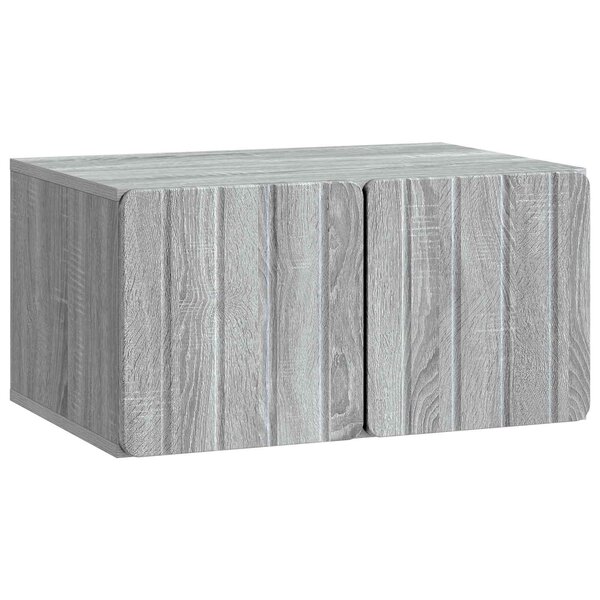 vidaXL Meuble TV mural 59 5 x 41 x 30 cm Sonoma gris Bois d'ingénierie