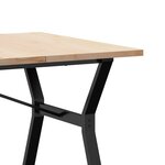 vidaXL Table à manger cadre en Y 180x90x75 5 cm bois pin massif fonte