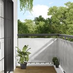 vidaXL Écran de balcon gris clair 90x600 cm 100  polyester oxford