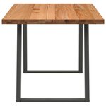 vidaXL Table à manger marron clair bois de chêne massif rectangulaire