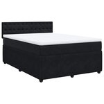 vidaXL Sommier à lattes de lit avec matelas Noir 140x200 cm Velours