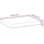 vidaXL Dessus de table 40x30x4 cm rectangulaire bois massif d'acacia
