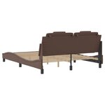 vidaXL Cadre de lit avec lumières LED marron 160x200 cm similicuir