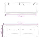 vidaXL Coussin de tête de lit Hvar noir 152 cm similicuir