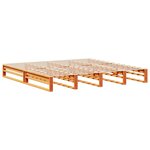 vidaXL Lit bibliothèque sans matelas cire marron 180x200cm bois massif