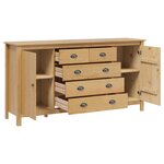 vidaXL Buffet avec tiroir HILL Marron miel 154 x 40 x 80 cm Pin massif