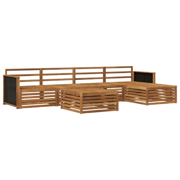 vidaXL Ensemble de canapés d'extérieur 6 pc Naturel