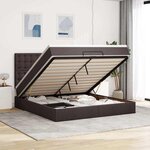 VidaXL Cadre de lit ottoman avec matelas marron foncé 160x200 cm tissu