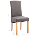 vidaXL Chaises à manger lot de 4 taupe tissu