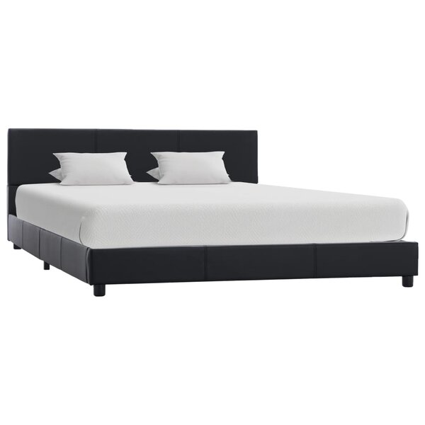 vidaXL Cadre de lit sans matelas noir similicuir 140x200 cm