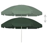 vidaXL Parasol de plage Vert 240 cm
