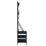 vidaXL Porte-vêtements et rangement des chaussures noir 100x40x184 cm