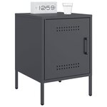 vidaXL Table de chevet anthracite 36x39x50 5 cm acier
