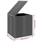 vidaXL Boîte à coussins de jardin Résine tressée 100x97 5x104 cm Noir